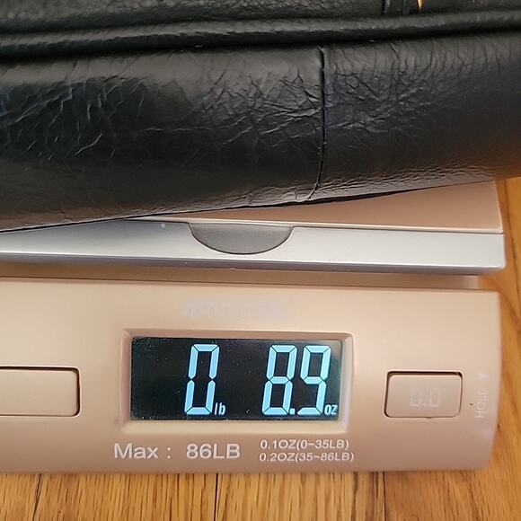 Vaan & Co‎ Supple Leather Carbon Black Hobo Shoulder Bag Chain Strap Classic - Picture 12 of 12